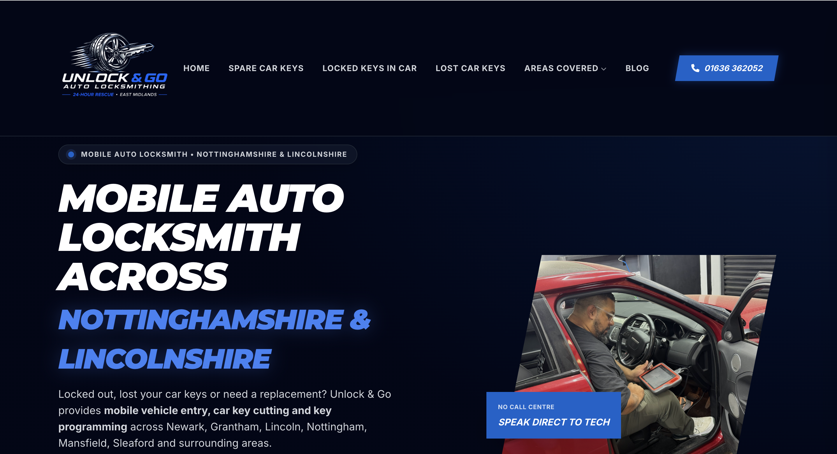 Unlock and Go auto locksmith website